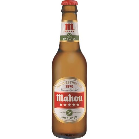 CERVEZA MAHOU 5 ESTRELLAS BOT 33CL