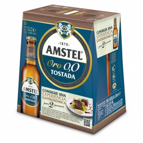 CERVEZA AMSTEL TOSTADA 0,0 P-6UD