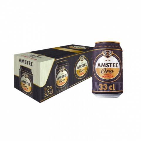 CERVEZA AMSTEL ORO TOSTADO 0,0 LATA33CL